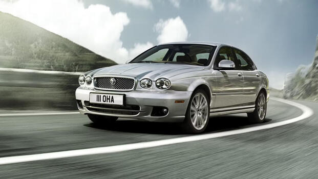 2002 - 2008 Jaguar X-Type Sedan Side Angle Driving