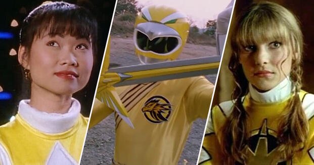MMPR Yellow Ranger Trini, Yellow Wild Force Ranger, and Yellow Dino Thunder Ranger