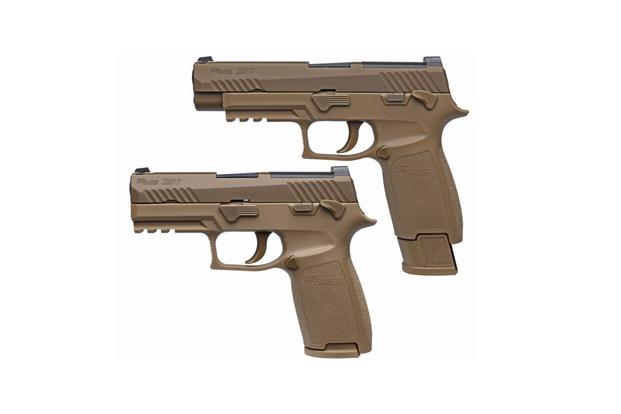Sig Sauer says its Model P320 is the first modular pistol with interchangeable grip modules that can also be adjusted in frame size and caliber by the operator. (Photo courtesy Sig Sauer)