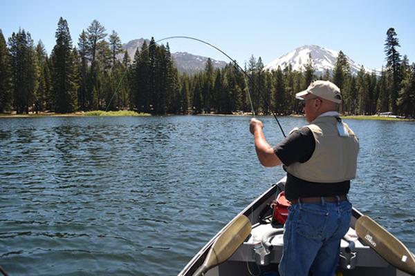 veteran fishing at Lassen Park