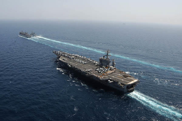  USS Dwight D. Eisenhower about to resupply