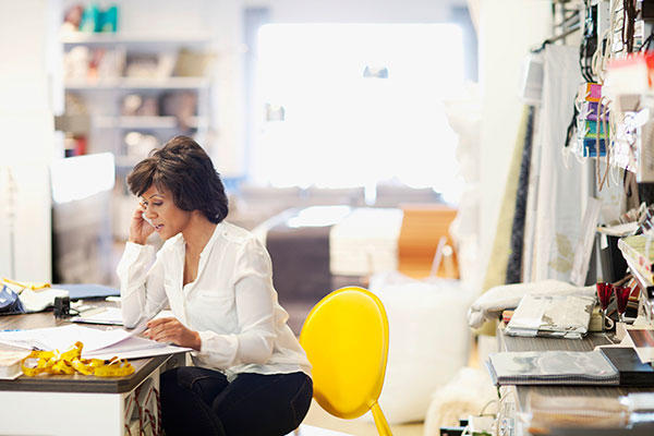 woman at desk