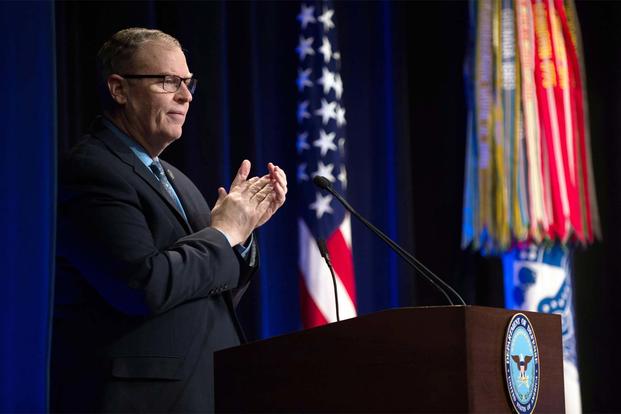 Deputy Secretary of Defense Bob Work speaks during the Combined Federal Campaign awards ceremony at the Pentagon, Jan. 26, 2017. (DoD photo by Army Sgt. Amber I. Smith)