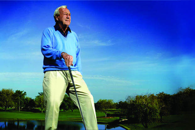 Arnold Palmer on golf course