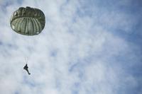FILE PHOTO -- A Marine performs a static line jump at Stennis Space Center in Hancock County, Mississippi, Dec. 14, 2017. (U.S. Marine Corps/Lance Cpl. Tessa D. Watts)