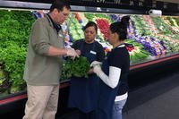 Commissary employees and Nellis Air Force Base undergo produce training. (Defense Commissary Agency)