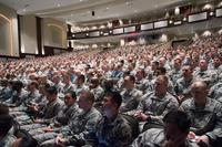 Students listen to a speech at the Command and General Staff College at Fort Leavenworth, Kan, April 10, 2013. (U.S. Army/Staff Sgt. Teddy Wade)