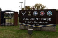An entrance to Joint Base McGuire-Dix-Lakehurst, where a car chase began in December 2015 that ended in a crash that claimed two lives. (DoD photo)
