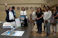 Participants of the Women’s Health Transition Assistance Program receive a tour of the James A. Haley Veterans’ Hospital, Tampa, Fla., July 31, 2018. This pilot program series displays the range of women’s health and mental health care services available for each member post-separation. (Ashley Perdue/U.S. Air Force)