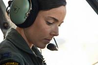 FILE PHOTO -- A 21st Airlift Squadron C-17 Globemaster III pilot simulates aircraft procedures at Travis Air Force Base, Calif., March 14, 2017. (U.S. Air Force/Senior Airman Sam Salopek)