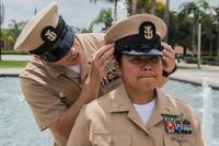 A master chief petty officer pinning ceremony.