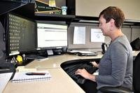 woman working at desk