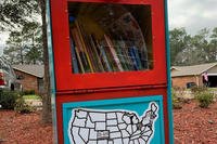 book nook with map on the front