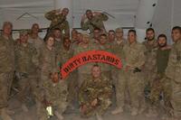 A quick reaction force poses at Forward Operating Base Lavaredo in Afghanistan in 2012.