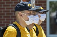 Recruits march in formation at Recruit Training Command.