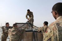 sling load training on Bagram Air Field, Afghanistan