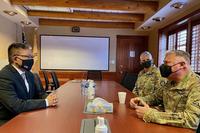 Navajo Nation Vice President Myron Lizer met with Maj. Gen. John F. King on Dec. 14.