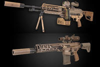 Sig Sauer's NGSW-AR, top, and NGSW-R, bottom, have been delivered to the Army as Next Generation Squad Weapon prototypes. (Courtesy Sig Sauer)