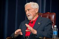 Retired Lt. Gen. LeRoy J. Manor talking at Maxwell Air Force Base, Alabama in 2016.
