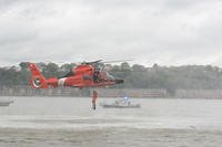 Aviation swimmer performs demonstration