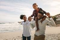 Family on a beach vacation