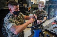 Cpl. Aiden Bemis and Staff Sgt. Kyle Owens at Marine Corps Base Camp Pendleton