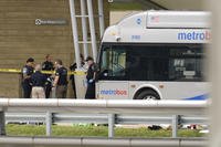Police outside the Pentagon after an incident