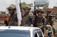 Taliban special force fighters arrive at Airport in Kabul