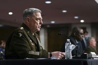 Chairman of the Joint Chiefs of Staff Gen. Mark Milley speaks before a Senate hearing.