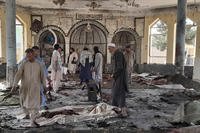 damage inside of a mosque following a bombing in Kunduz, province northern Afghanistan