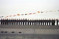 Crew members of the Russian nuclear submarine Kursk