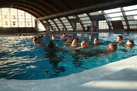 Marines take part in beginner-level water survival course.