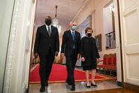 Lloyd J. Austin III, Denis McDonough and former Senator Elizabeth Dole