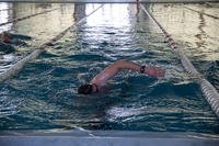 A Marine swims laps at Marine Corps Air Station Cherry Point, North Carolina.