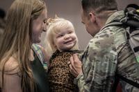 III Corps soldiers reunite with their families on Fort Hood, Texas.