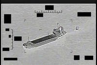 Iranian Revolutionary Guard ship Shahid Bazair towing a U.S. Navy Saildrone Explorer.