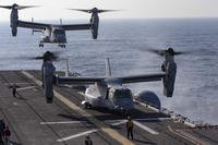 Ospreys land on USS Kearsarge