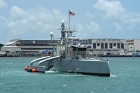 Sea Hunter, an autonomous unmanned surface vehicle, arrives at Pearl Harbor to participate in RIMPAC 2022