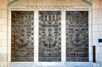 Panels depicting history of the United States at Bartlett Hall, at West Point.