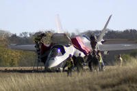 fighter jet crash landed at Naval Air Station Joint Reserve Base in Fort Worth
