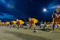 Push-ups as part of the Navy physical fitness assessment.