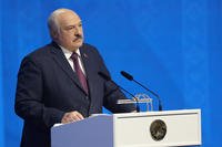 Belarusian President Alexander Lukashenko delivers a state-of-the nation address