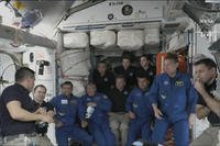 welcoming ceremony, on the International Space Station