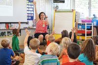 a kindergarten teacher at Mokapu Elementary School