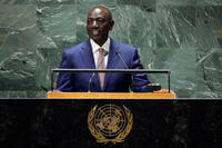 Kenya's President William Ruto addresses the 78th session of the United Nations General Assembly