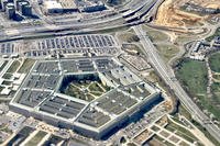 aerial photograph shows the Pentagon
