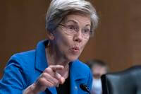 Sen. Elizabeth Warren, D-Mass., speaks during the Senate Committee on Banking, Housing and Urban Affairs hearing