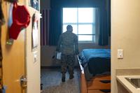 Barracks inspection at Marine Corps Base Camp Lejeune, North Carolina