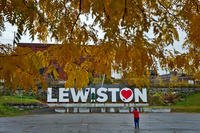 Lewiston sign at Veteran's Memorial Park