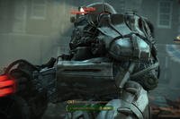 The Brotherhood of Steel's body armor in 'Fallout 4.'